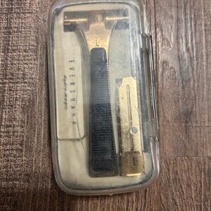 1950s Gold and Black Razor Set